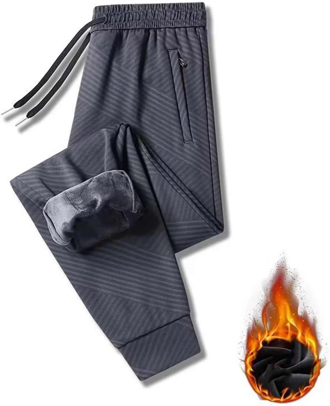 Mens Casual Cotton Sweatpants Drawstring Joggers Running Workout Gym Track Golf Pants Outdoor Hiking Trousers