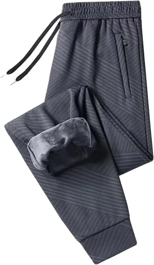 Mens Casual Cotton Sweatpants Drawstring Joggers Running Workout Gym Track Golf Pants Outdoor Hiking Trousers