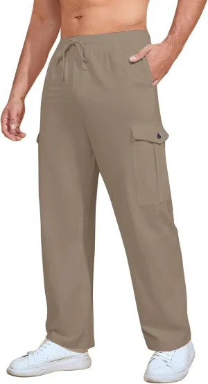 Mens Casual Pants Cargo Pants Men Wide Leg Baggy Going Out Athletic Outdoor Lightweight Casual Fishing