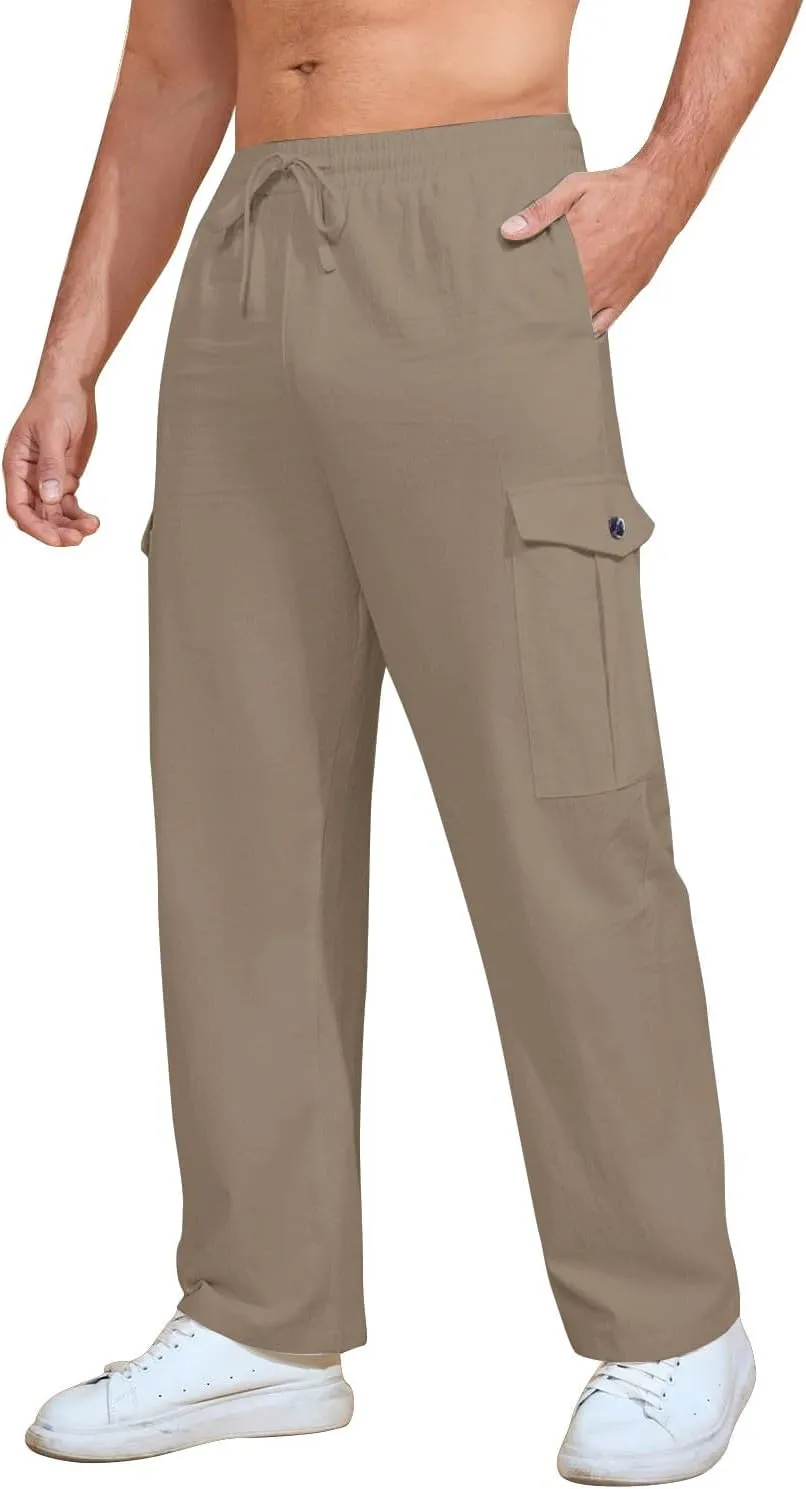 Mens Casual Pants Cargo Pants Men Wide Leg Baggy Going Out Athletic Outdoor Lightweight Casual Fishing