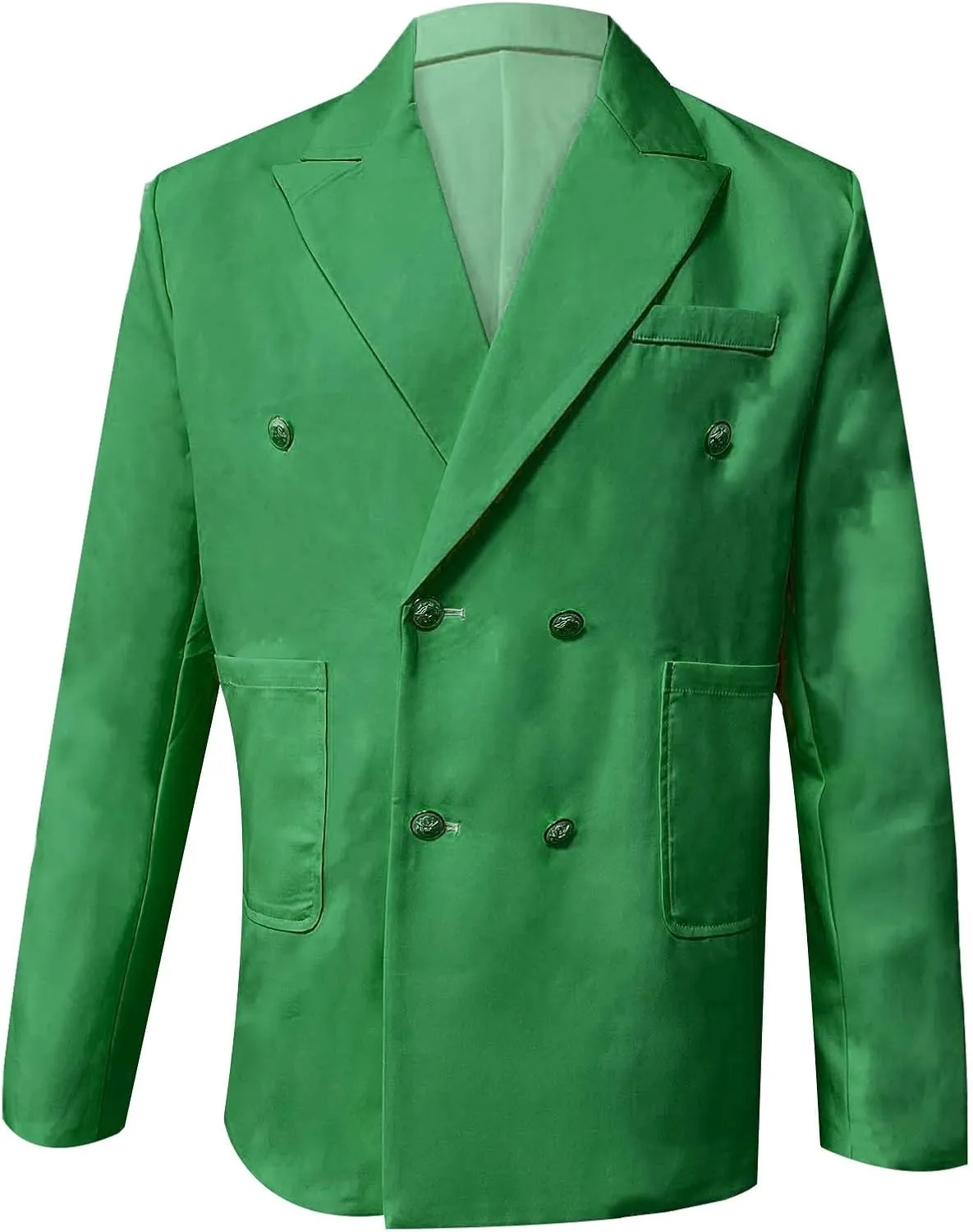 Mens Double Breasted Blazer Casual Jacket Lightweight Slim Fit Sports Coat Formal Business Wedding Dinner Suit Jacket