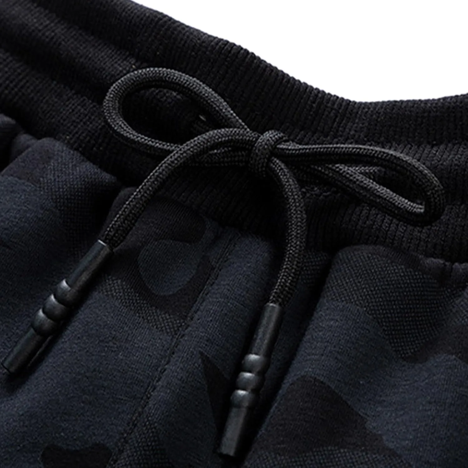 Mens Fleece Lined Camo Joggers Big and Tall Casual Drawstring Waist Tapered Athletic Sweatpants Warm Track Pants