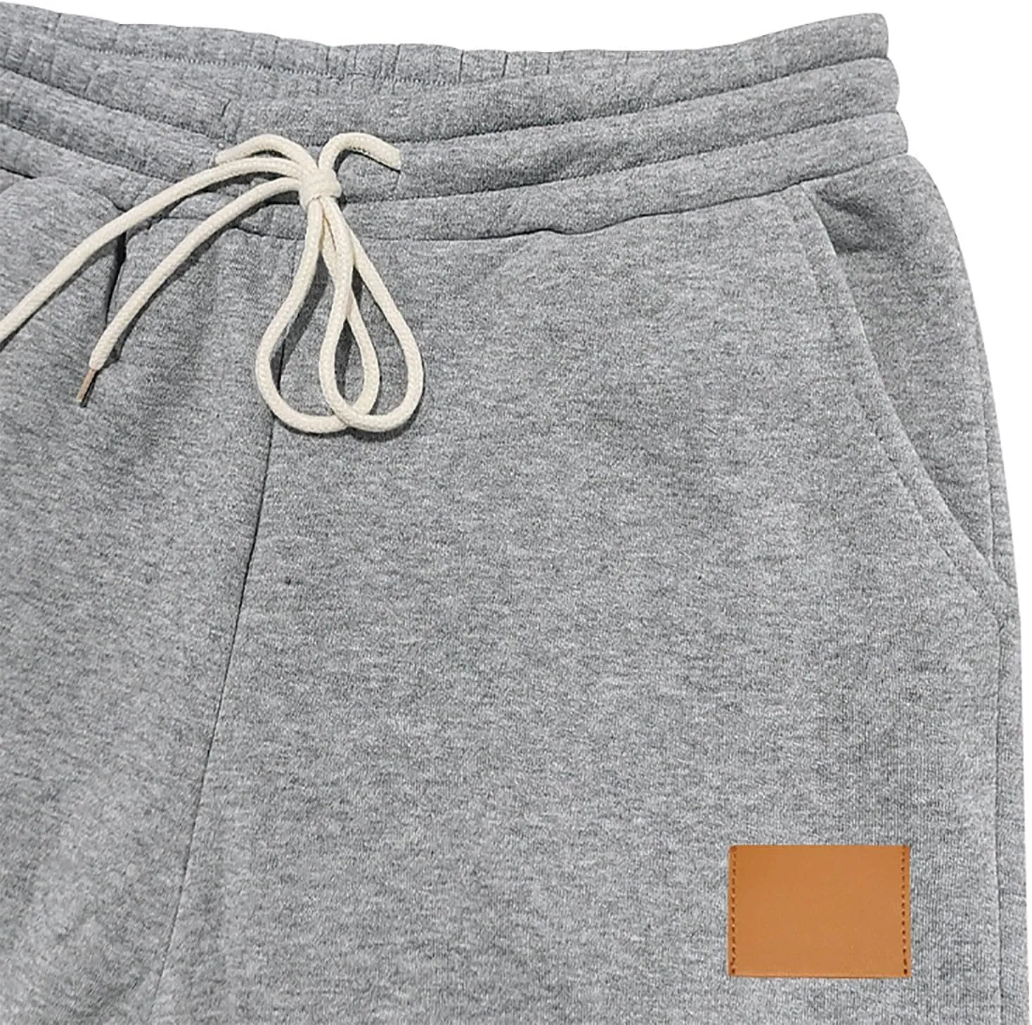 Mens Fleece Sweatpants Baggy Cargo Sweatpants with Pockets Elastic Waist Drawstring Joggers Trousers
