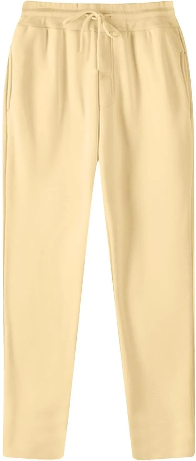 Men's Sweatpants Drawstring Joggers with Pockets Gym Trousers Baggy Lounge Pant Lightweight Sweatpants for Men