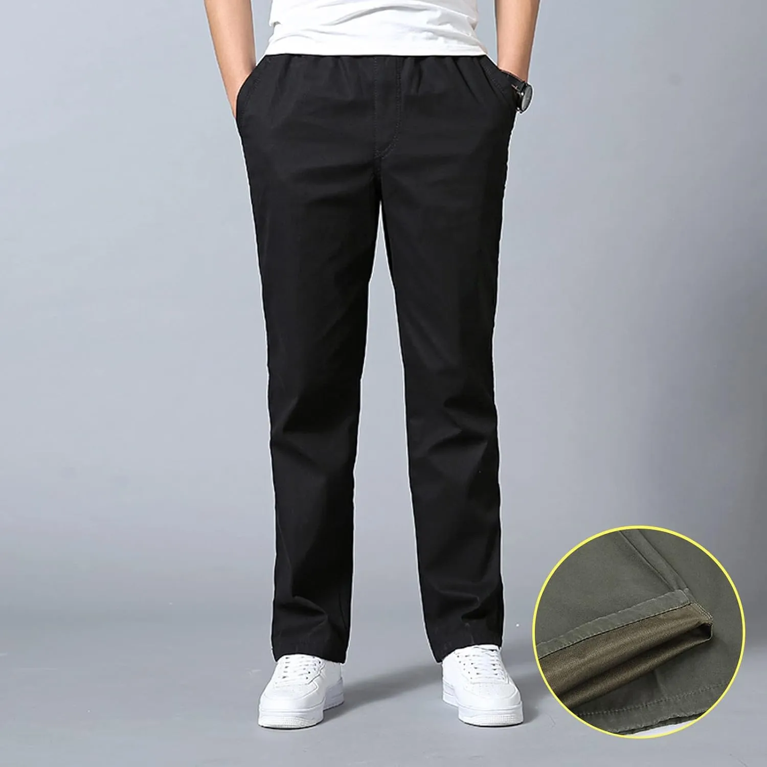 Mens Sweatpants with Pockets Big and Tall Pants with Zipper Pockets Men Pants Casual Fashion Joggers Comfortable Basic