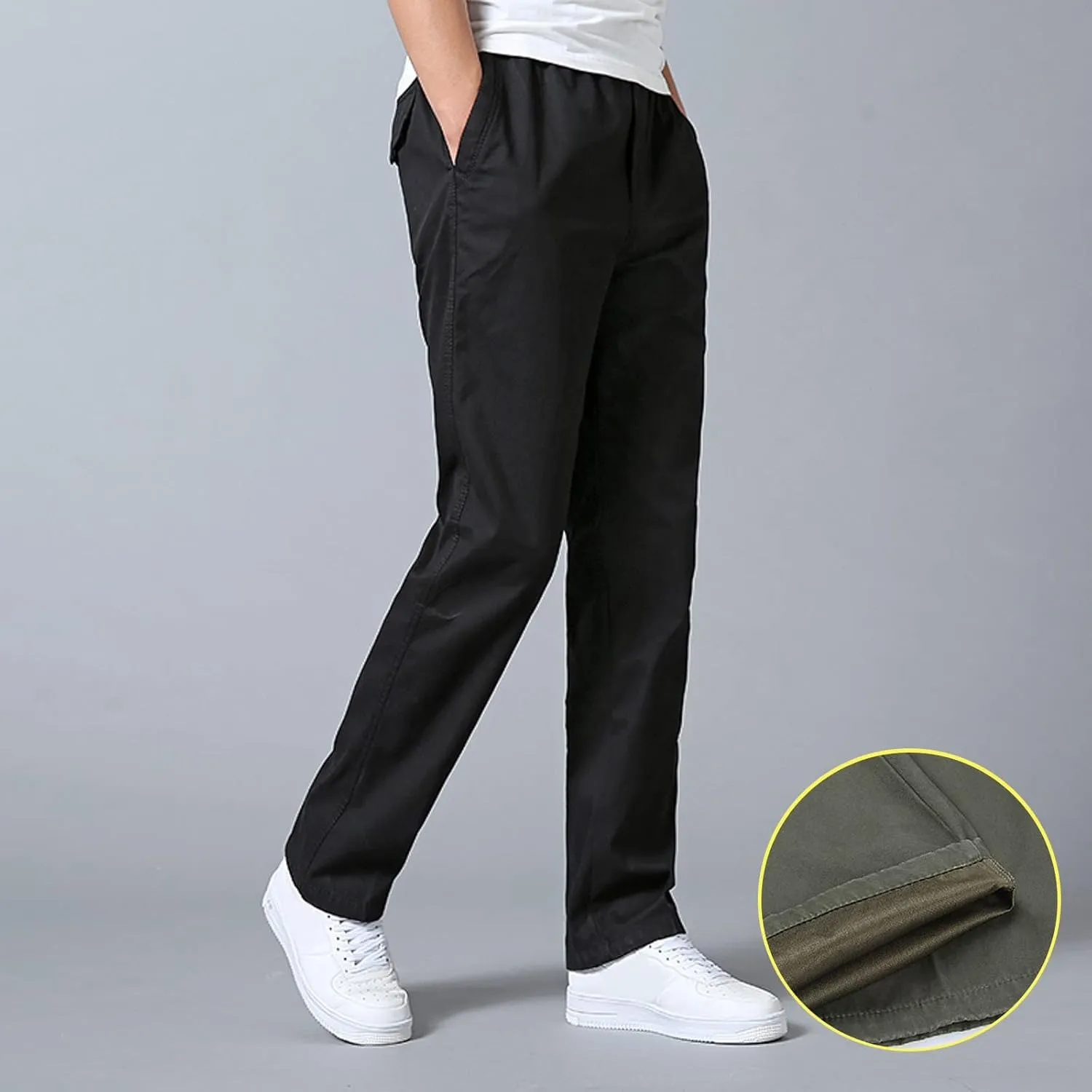 Mens Sweatpants with Pockets Big and Tall Pants with Zipper Pockets Men Pants Casual Fashion Joggers Comfortable Basic