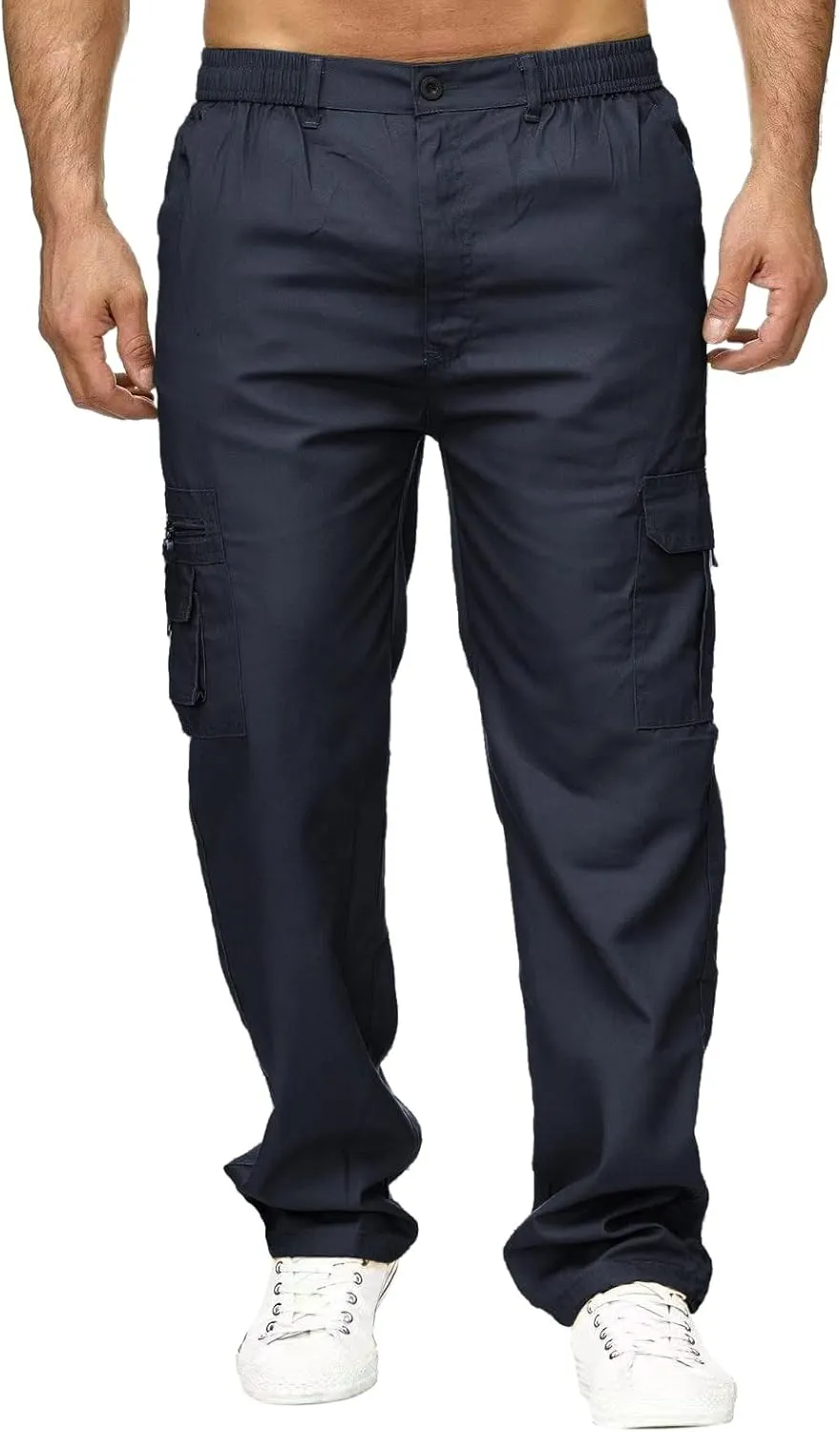Mens Workout Cargo Sweatpants Ankle Casual Pants Active Pants Autumn Bottom Closed Belt Comfy Classic Cotton Joggers