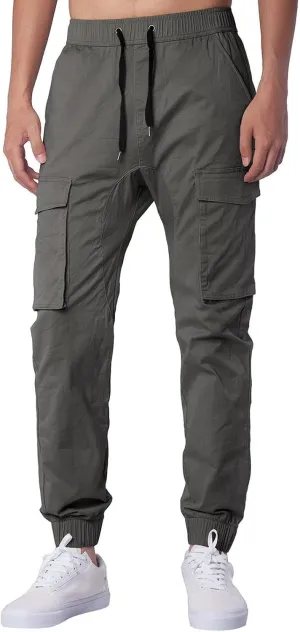 Mens Workout Cargo Sweatpants Drawstring Sports Jogger for Men Workout Sport Work Hiking Pants Men's Athletic Trouser