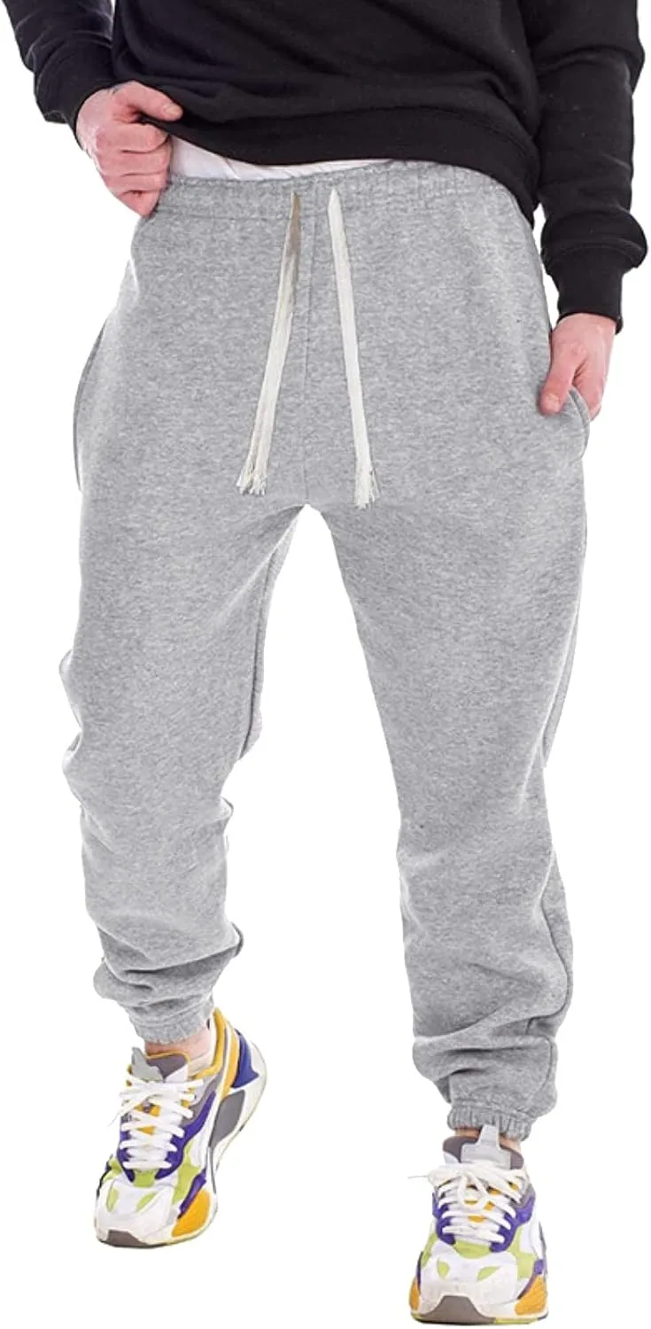 Mens Workout Cargo Sweatpants Ripstop Cargo Pants Lightweight Cotton Jogger Work Pants 6 Pocket Full Outdoor Casual