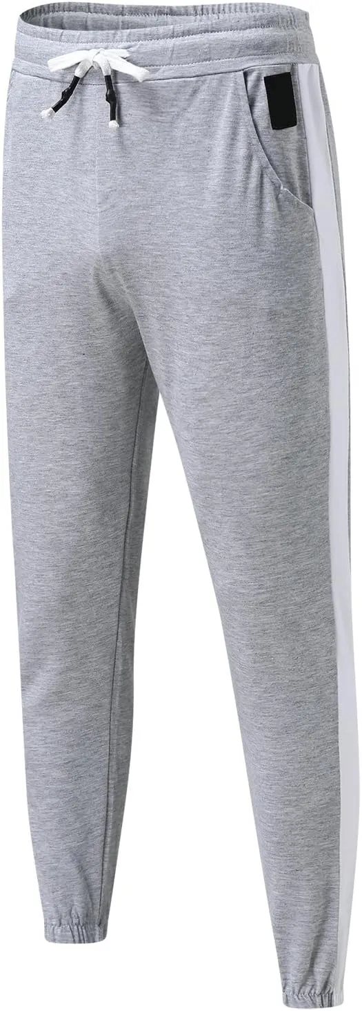 Mens Workout Cargo Sweatpants Stretch Elastic Waist Multiple Pockets Sports Pants Fitness Sports Trousers Men's Cargo