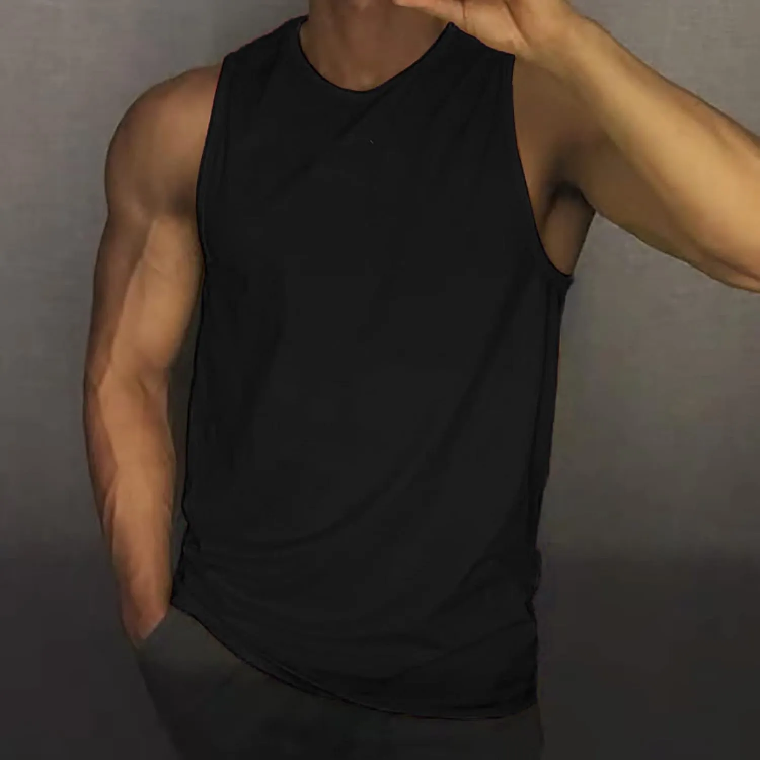 Men's Workout Tank Tops Quick Dry Sleeveless Bodybuilding Muscle Tees Athletic Gym Running Swim Beach Training Shirts