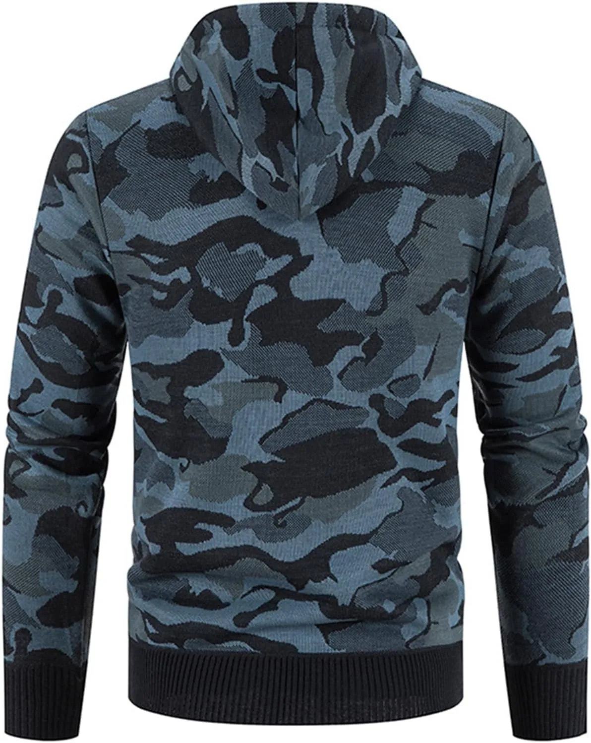 Mmoneyake Mens Camo Full Zip Hoodie Athletic Soft Sherpa Lined Fleece Hooded Sweater Jacket Long Sleeve Sweatshirt Sport Coat