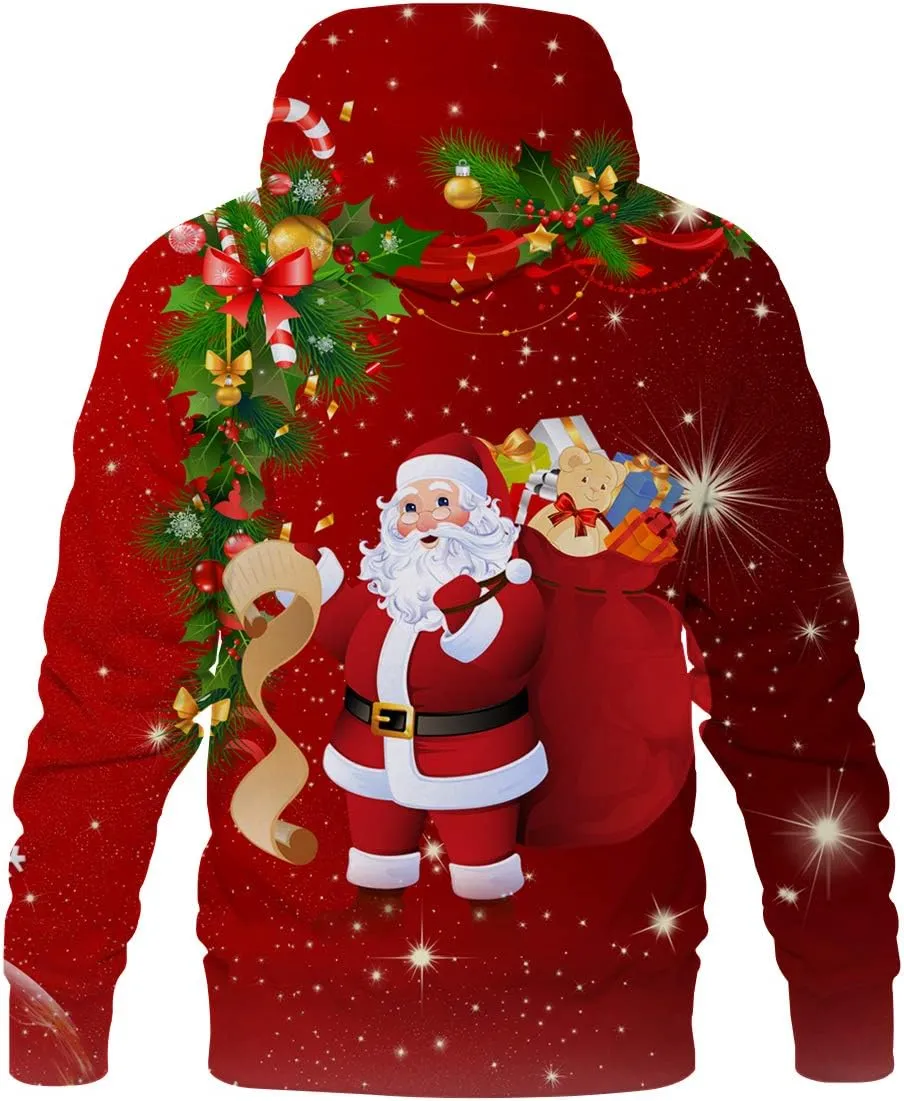 Neemanndy Unisex Colorful Graphic Hoodies 3D Print Cool Sweatshirt Cool Design with Pocket for Men and Women