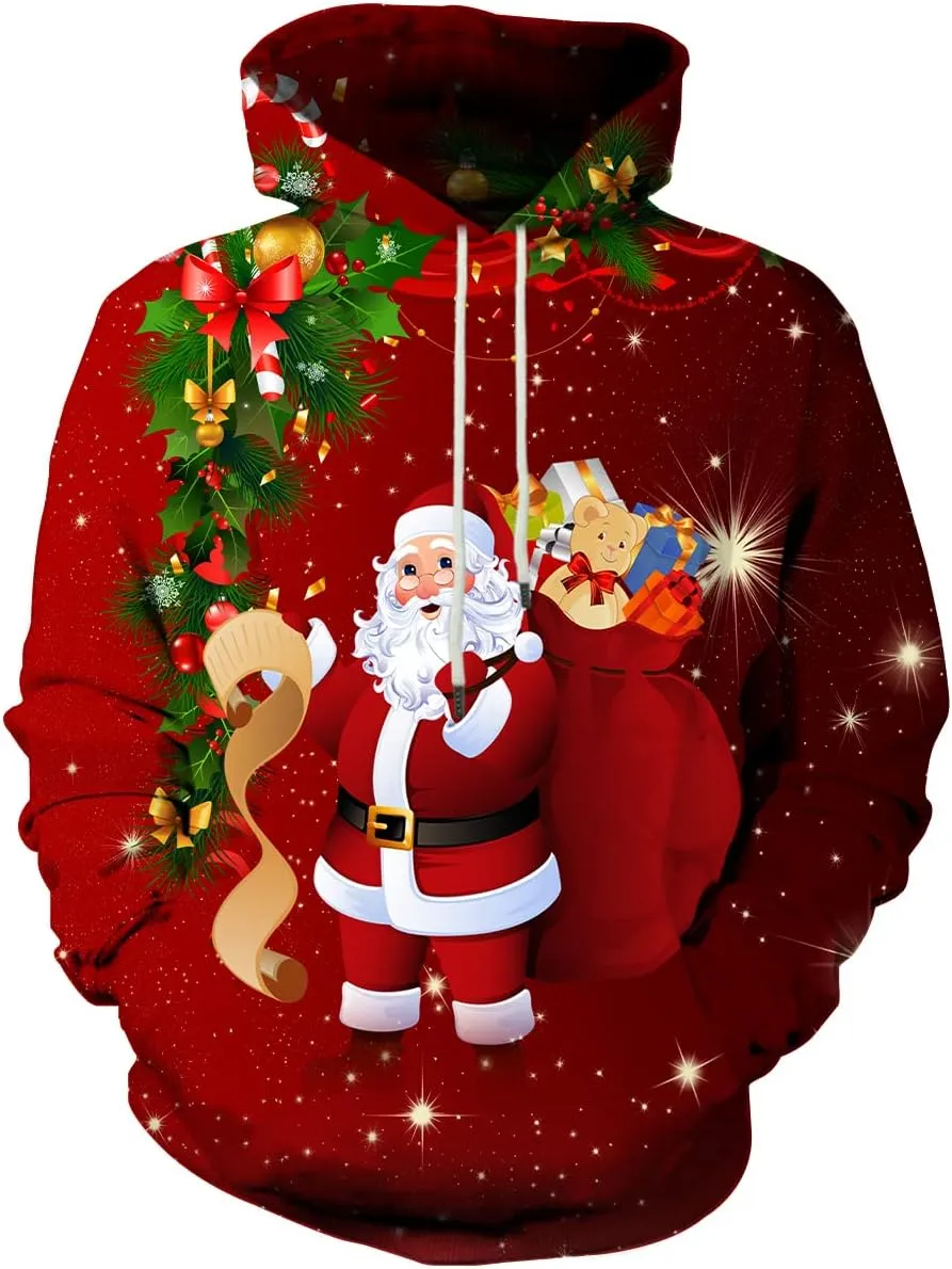 Neemanndy Unisex Colorful Graphic Hoodies 3D Print Cool Sweatshirt Cool Design with Pocket for Men and Women