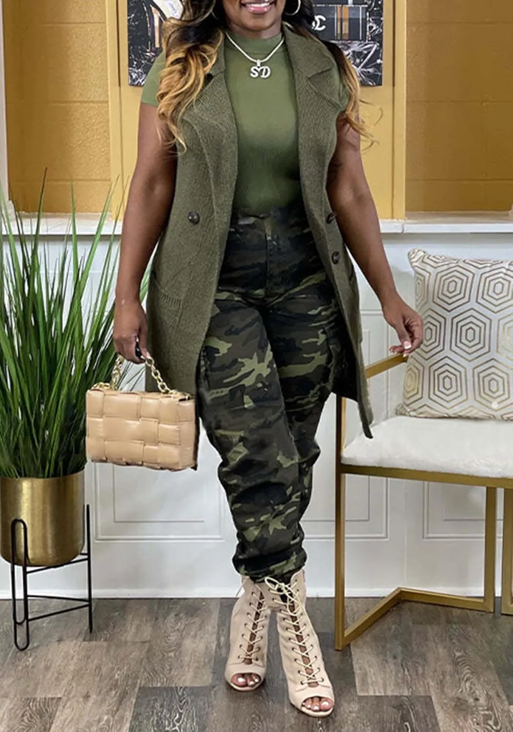 NRTHYE Women Camo Cargo Pants Camouflage Sweatpants Joggers Casual Army Fatigue Pants