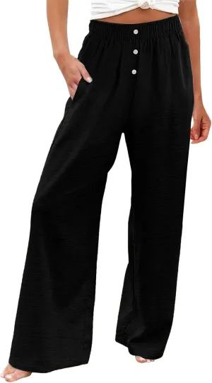 Pants for Women, Straight Leg Oversized High Waisted Pants Wide Casual Palazzo