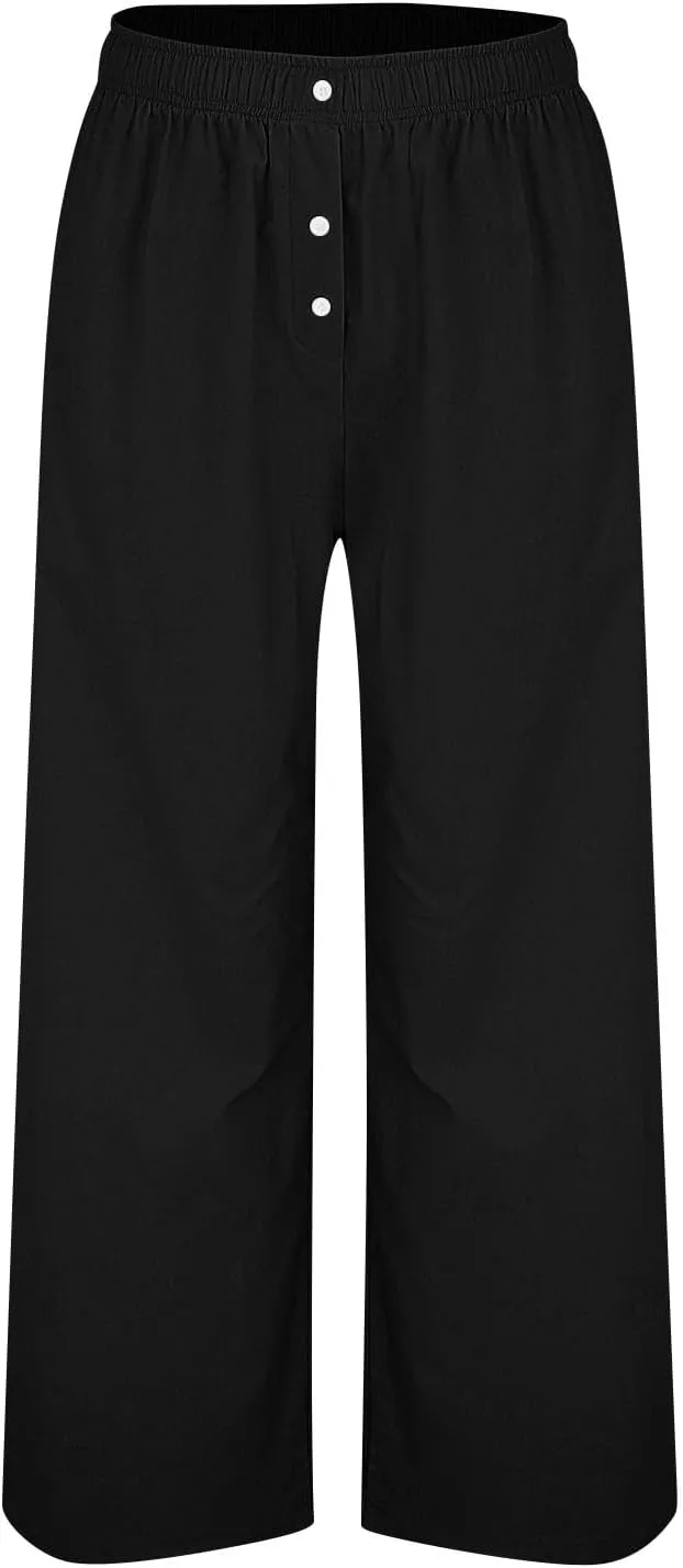 Pants for Women, Straight Leg Oversized High Waisted Pants Wide Casual Palazzo