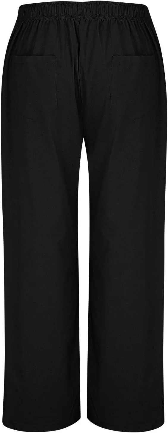 Pants for Women, Straight Leg Oversized High Waisted Pants Wide Casual Palazzo