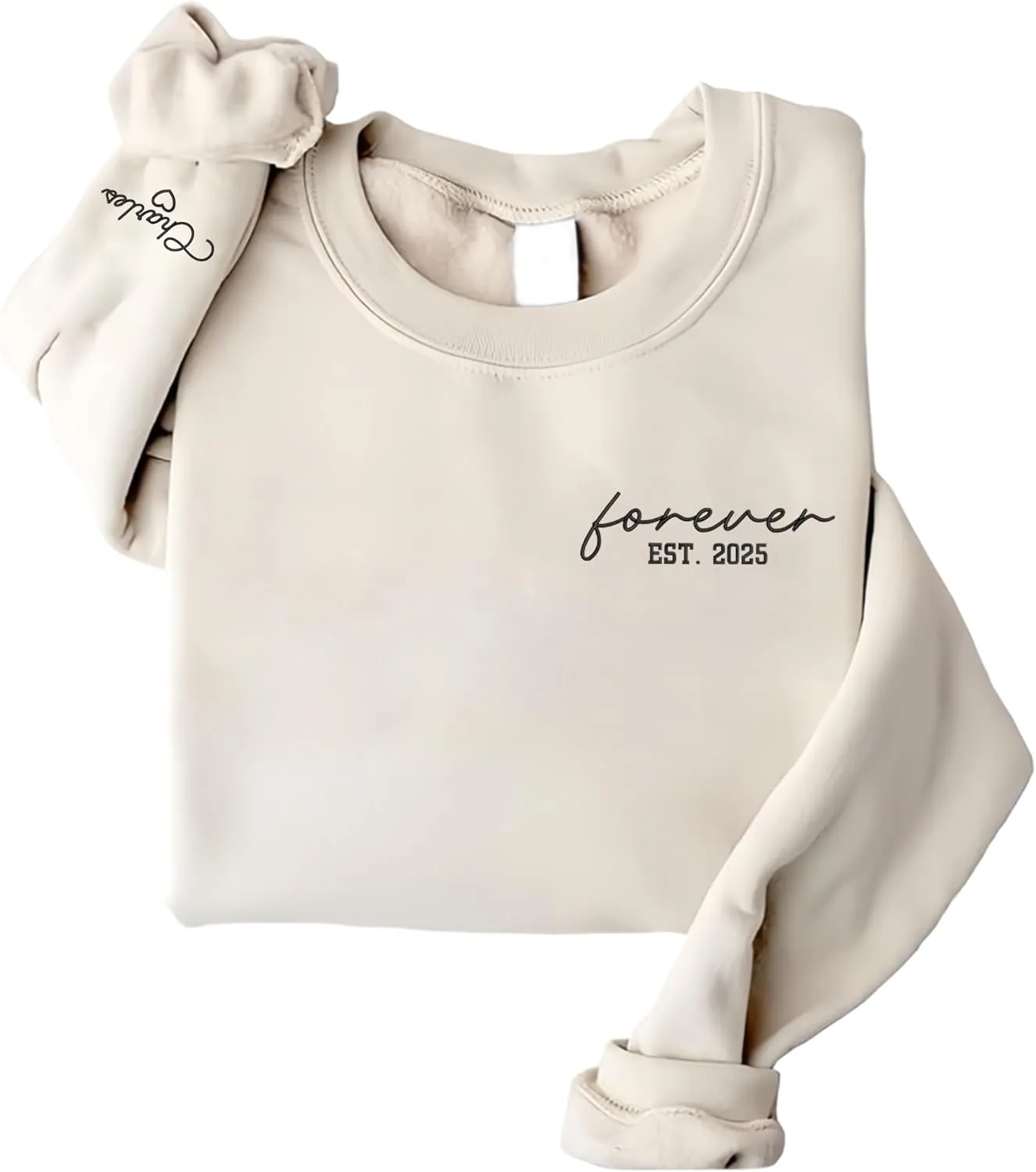 Personalized Embroidered Sweatshirt, Custom Embroidered Sweatshirts and Hoodie Design Your Own, Add Your Own Custom Text, Personalized Gift, Gift for Women Men, Valentine's Day