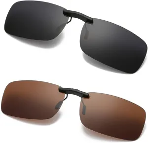 Polarized Clip Sunglasses for Prescription Eyeglasses-Clip on Sunglasses