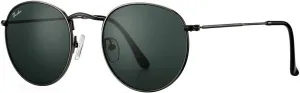 Pro Acme Round Sunglasses for Women Men Classic Retro Circle Metal Sun Glasses 100% Real Glass Lens