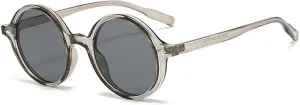 Retro Round Sunglasses for Women Fashion Leopard Gradient Shades Uv400 Men Trending Punk