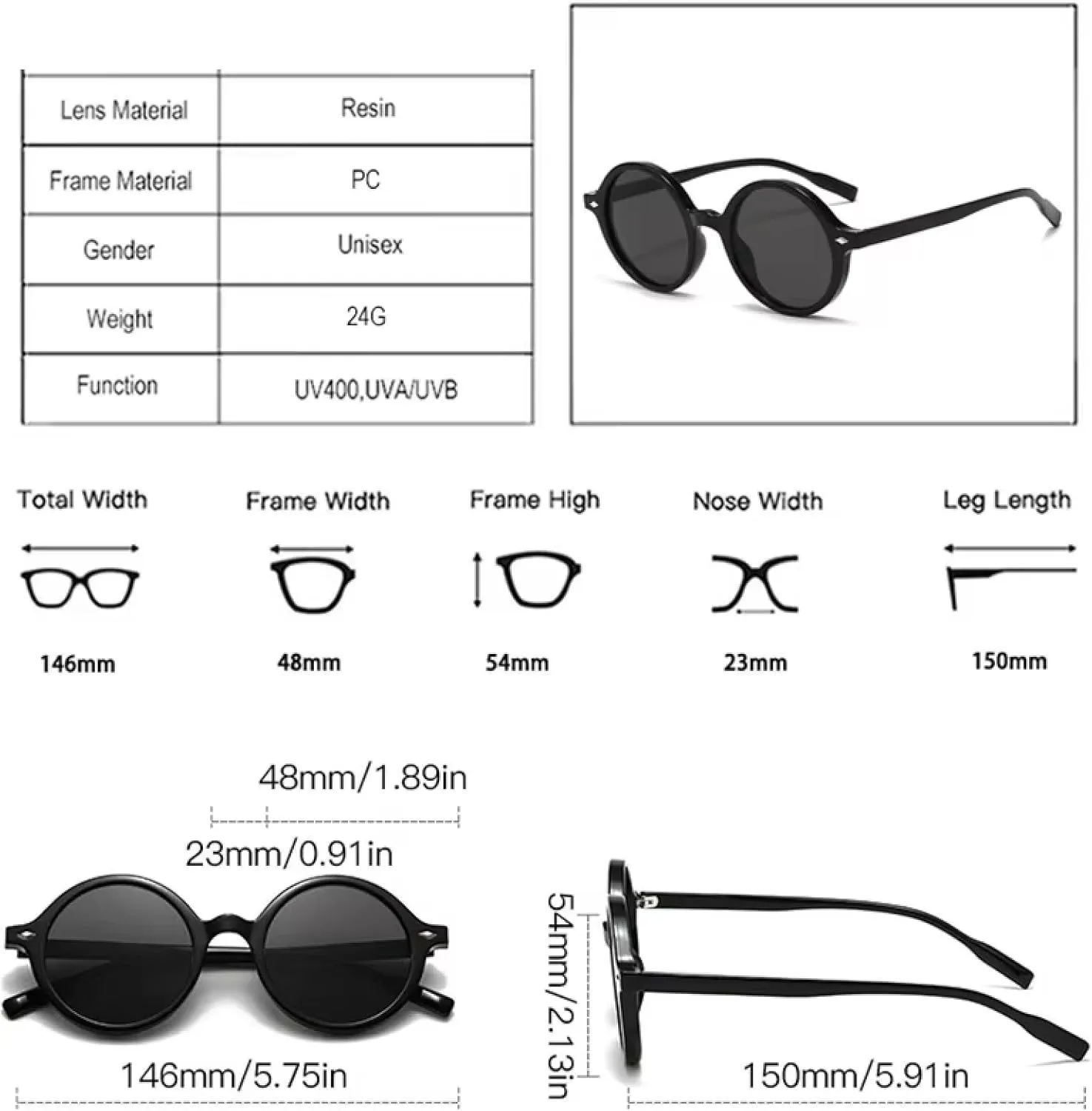 Retro Round Sunglasses for Women Fashion Leopard Gradient Shades Uv400 Men Trending Punk