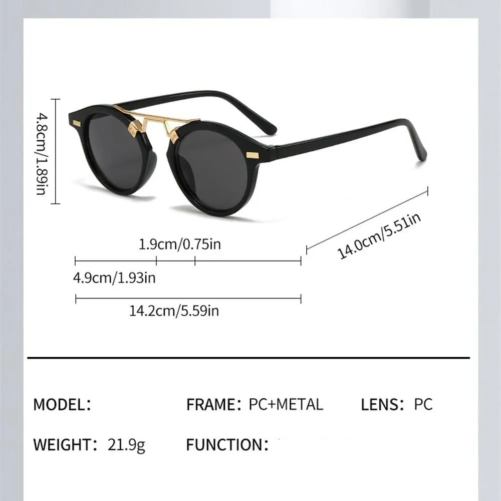 Retro Round Sunglasses For Women Men Fashion Vintage Sun Glasses Outdoors Trending Shades UV400 Eyeglasses