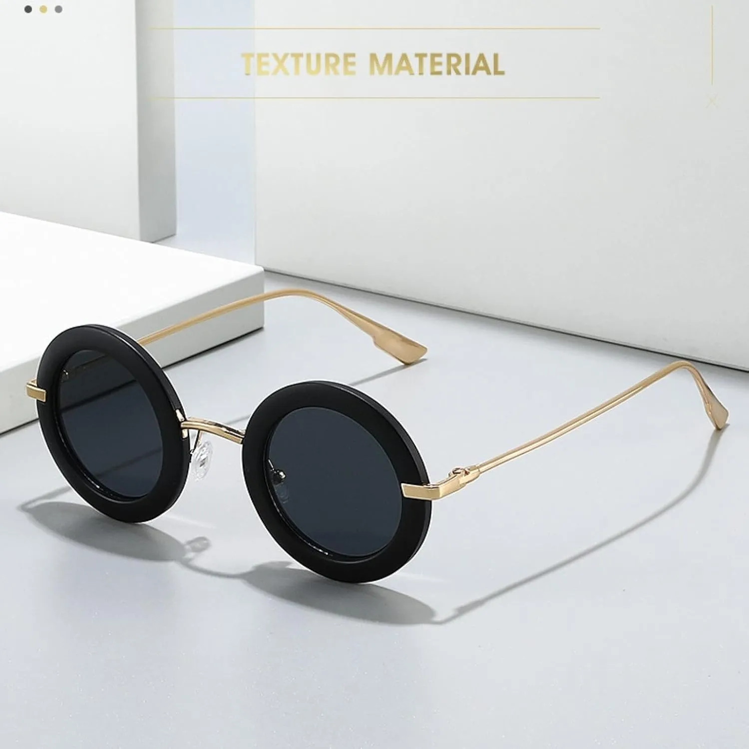 Retro Round Sunglasses Women Fashionable Outdoors Shades