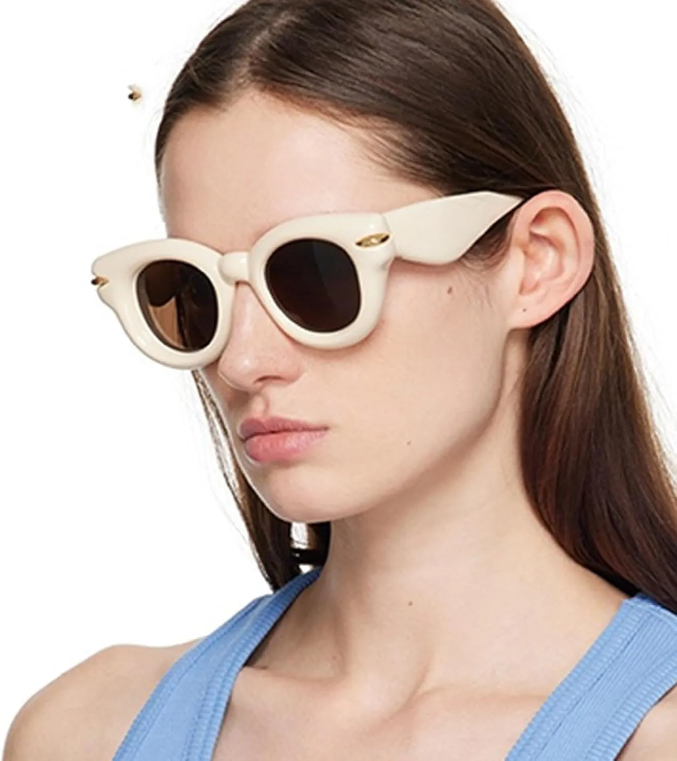 Round Sunglasses Men Women Luxury Fashion Cat Eye Glasses for Female Vintage Big Frame Shades