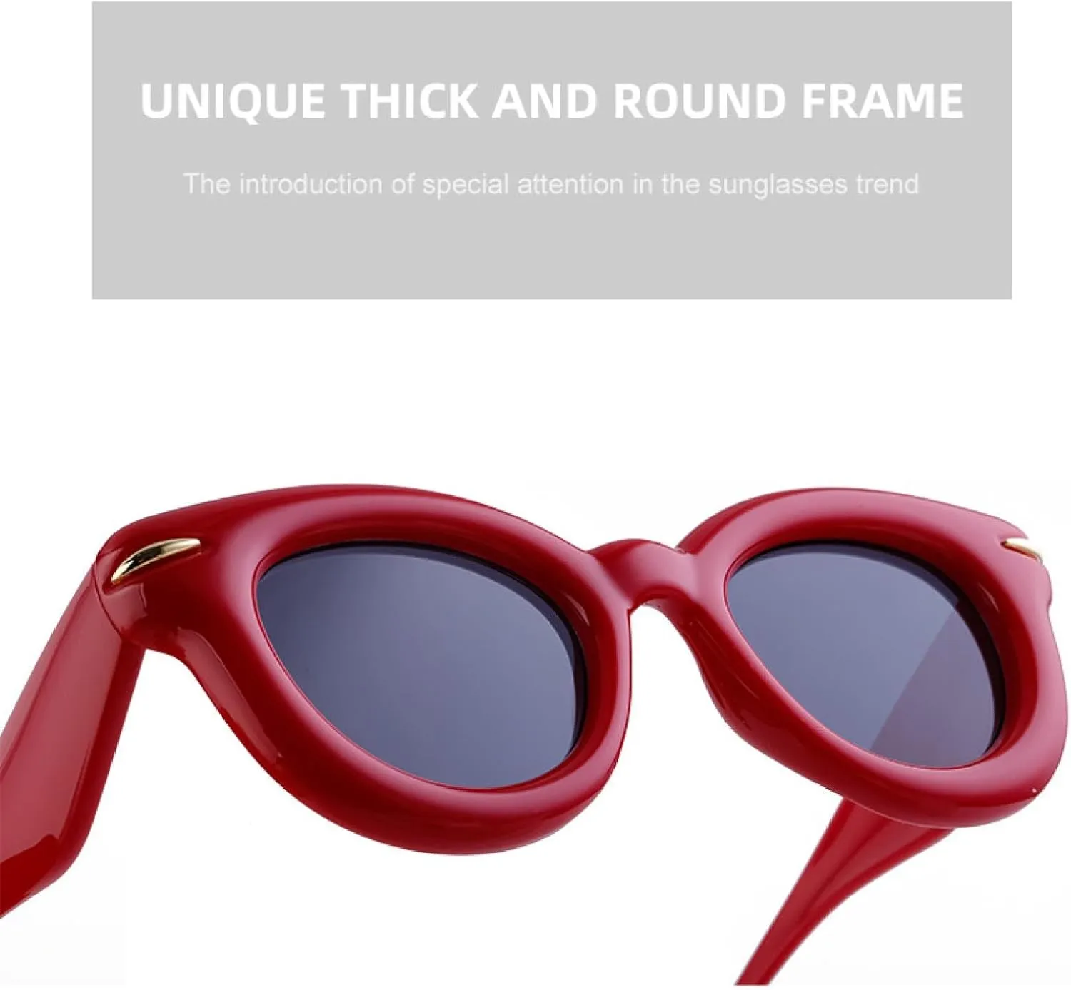 Round Sunglasses Men Women Luxury Fashion Cat Eye Glasses for Female Vintage Big Frame Shades