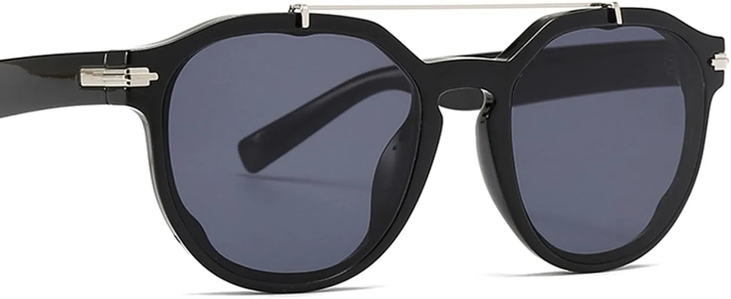 Round Sunglasses Uv400 Female Blue Retro Sun Glasses for Women