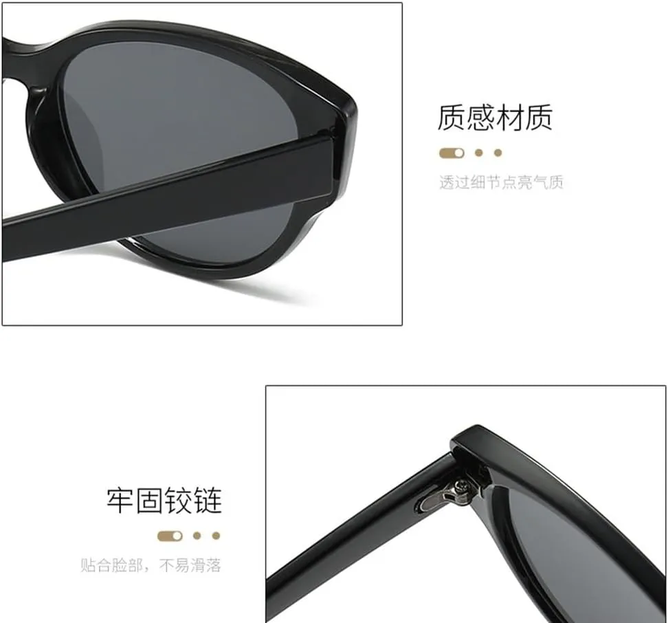 Round Sunglasses Women Men Cat Eye Vintage Ellipse Sun Glasses for Male Shades Female Eyewear