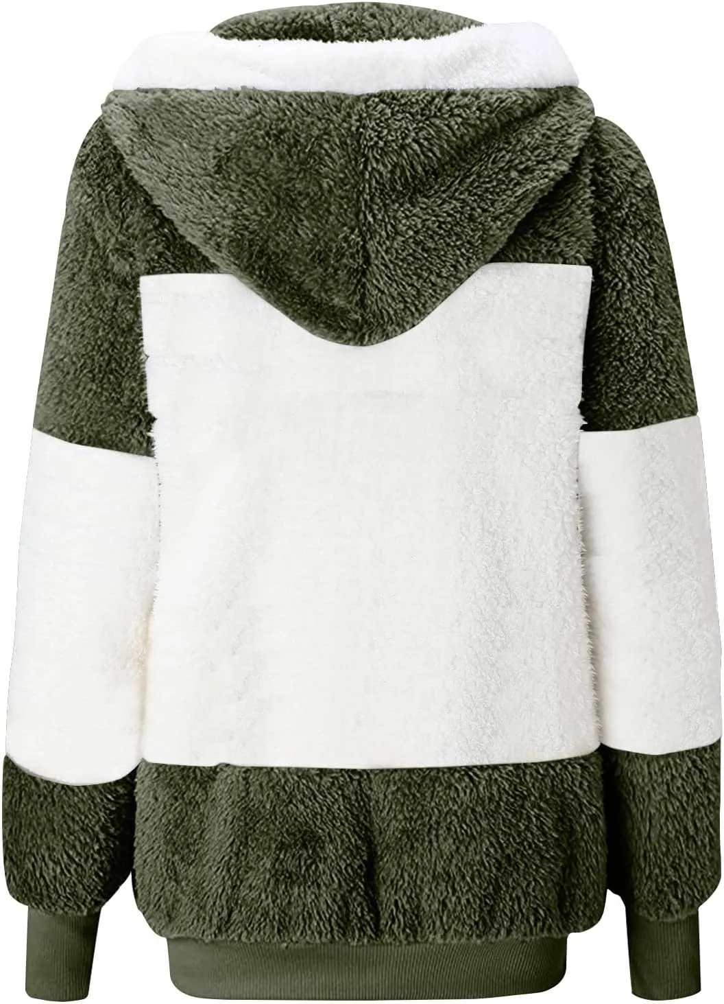Sherpa Lined Jacket Women 2023 Fashion Casual Long Sleeve Color Block Zip Up Hoodies Fall Winter Sweatshirts Jackets