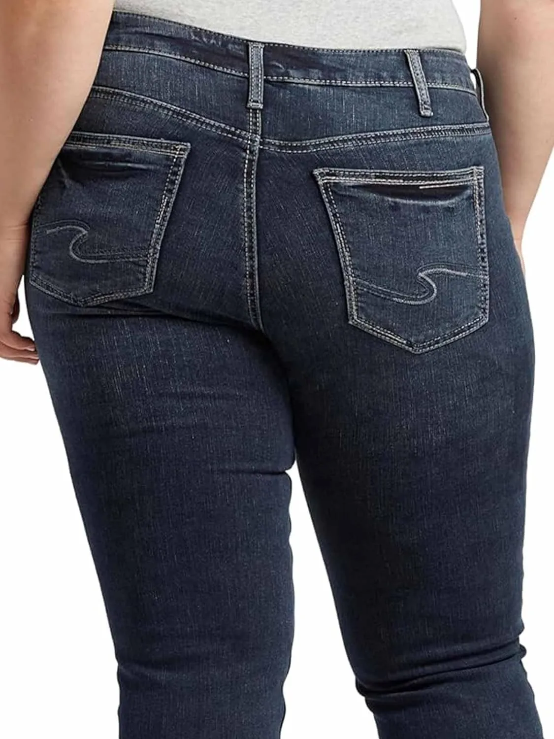 Silver Jeans Co. Women's Plus Size Suki Mid Rise Slim Bootcut Jeans