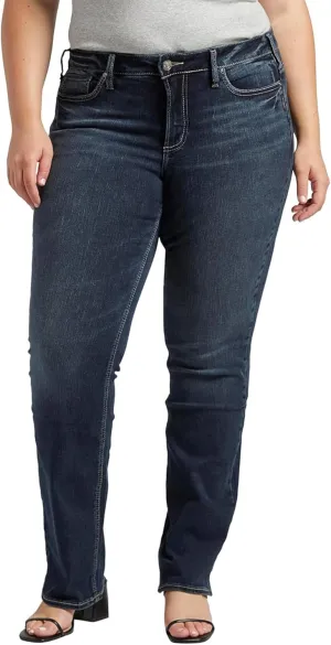 Silver Jeans Co. Women's Plus Size Suki Mid Rise Slim Bootcut Jeans