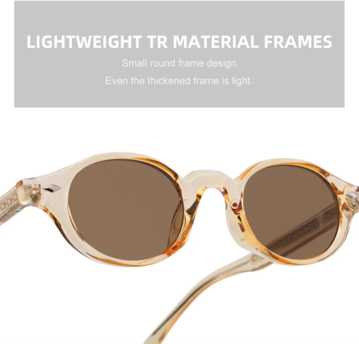 Small Frame Round Sunglasses for Men Women Luxury Steampunk Driving Outdoor Retro Punk Uv400