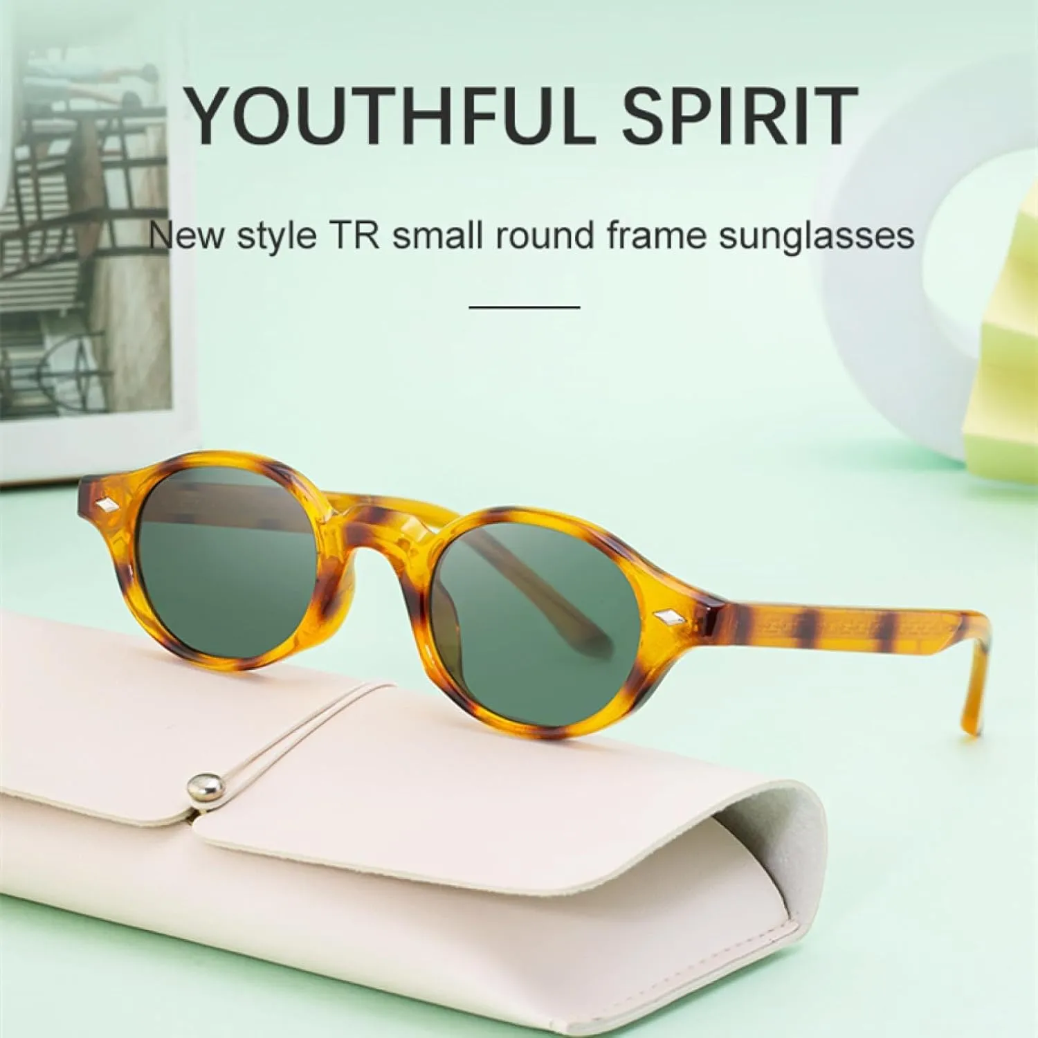 Small Frame Round Sunglasses for Men Women Luxury Steampunk Driving Outdoor Retro Punk Uv400