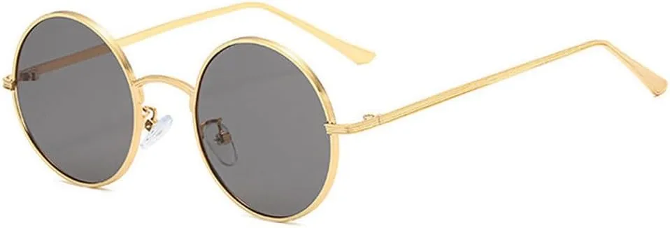 SPOAVGYZ-Classic Men Round Sunglasses Women Metal Frame UV400 Sun Glasses Men's Female Fashion Eyewear