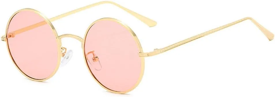 SPOAVGYZ-Classic Men Round Sunglasses Women Metal Frame UV400 Sun Glasses Men's Female Fashion Eyewear