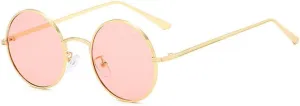 SPOAVGYZ-Classic Men Round Sunglasses Women Metal Frame UV400 Sun Glasses Men's Female Fashion Eyewear