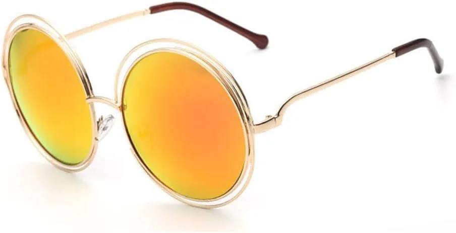Stylish cool Vintage round sunglasses Women sun UV 400