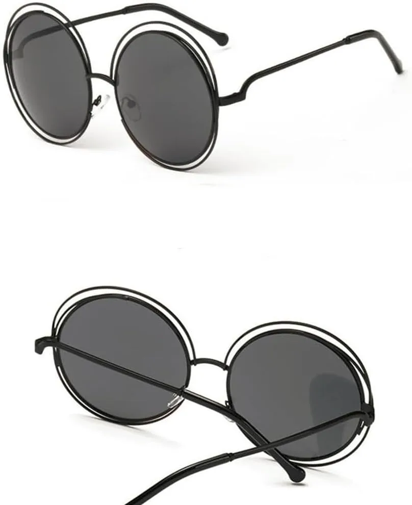 Stylish cool Vintage round sunglasses Women sun UV 400