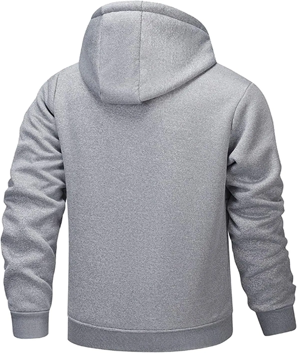SUWBMHWE Fleece Lined Jackets for Men Winter Coats Zip Up Hoodies Sweatshirts Warm Sherpa Cardigan Sweater with Pocket