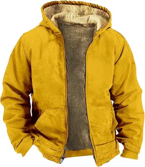 SUWBMHWE Men's Polar Fleece Warm Sherpa Lined Shirt Jacket Thick Button Down Jacket for Men with Multi Pockets