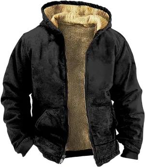 SUWBMHWE Men's Polar Fleece Warm Sherpa Lined Shirt Jacket Thick Button Down Jacket for Men with Multi Pockets