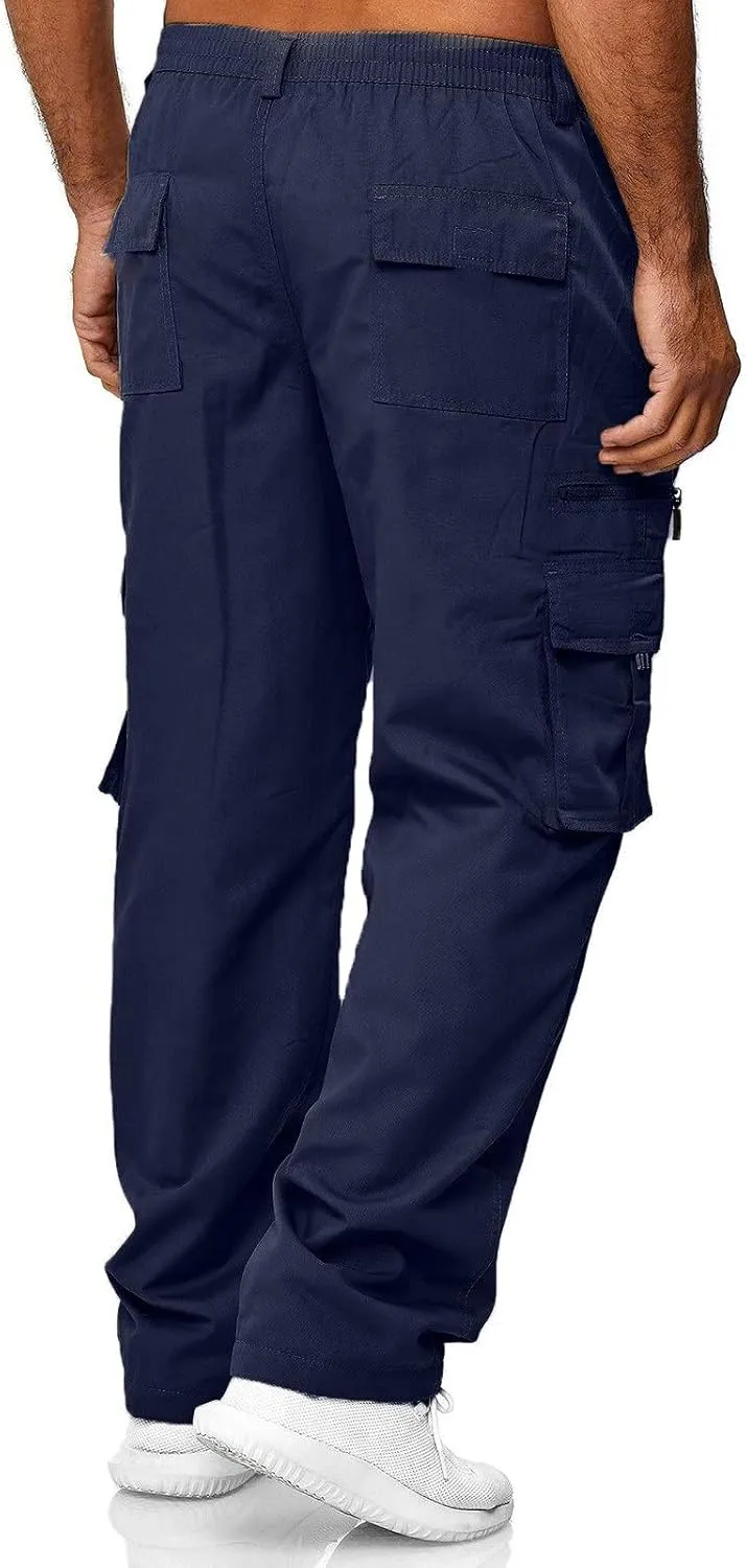 Sweatpants for Men Big and Tall Casual Mens Gifts Cargo Pants Hiking Workout Joggers Elastic Waist Plaid Casual Pants