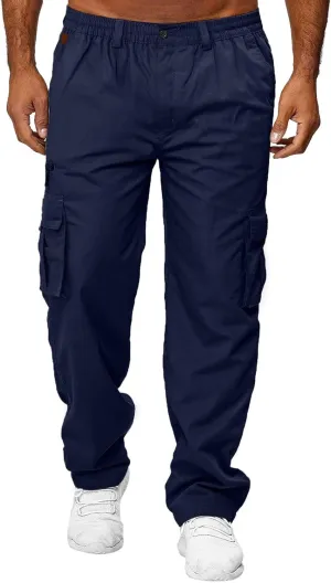 Sweatpants for Men Big and Tall Casual Mens Gifts Cargo Pants Hiking Workout Joggers Elastic Waist Plaid Casual Pants