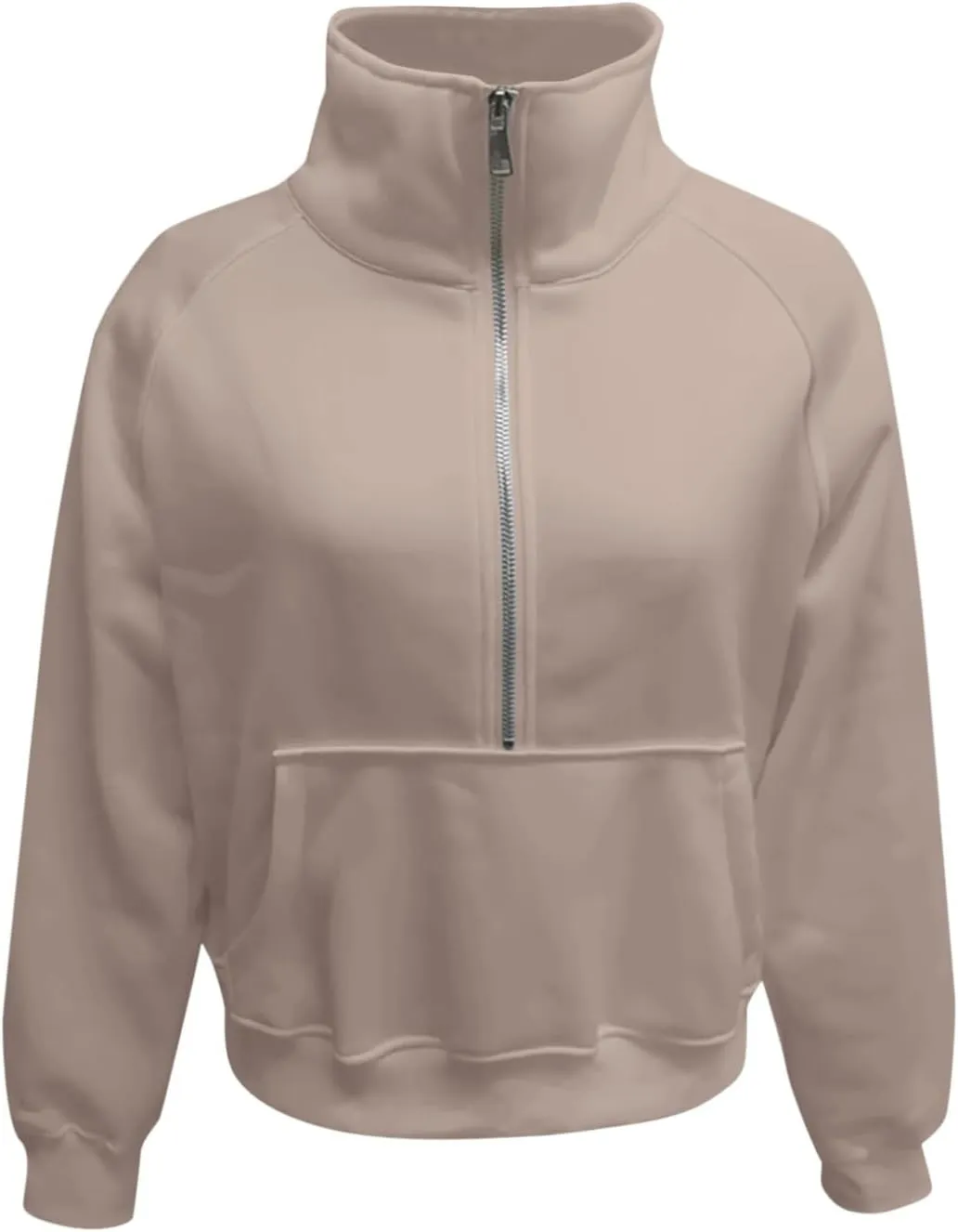 Sweatshirt for Women Sweatshirts Half Zip Cropped Pullover Fleece Quarter Zipper Hoodies Fall Outfit Clothes Thumb Hole
