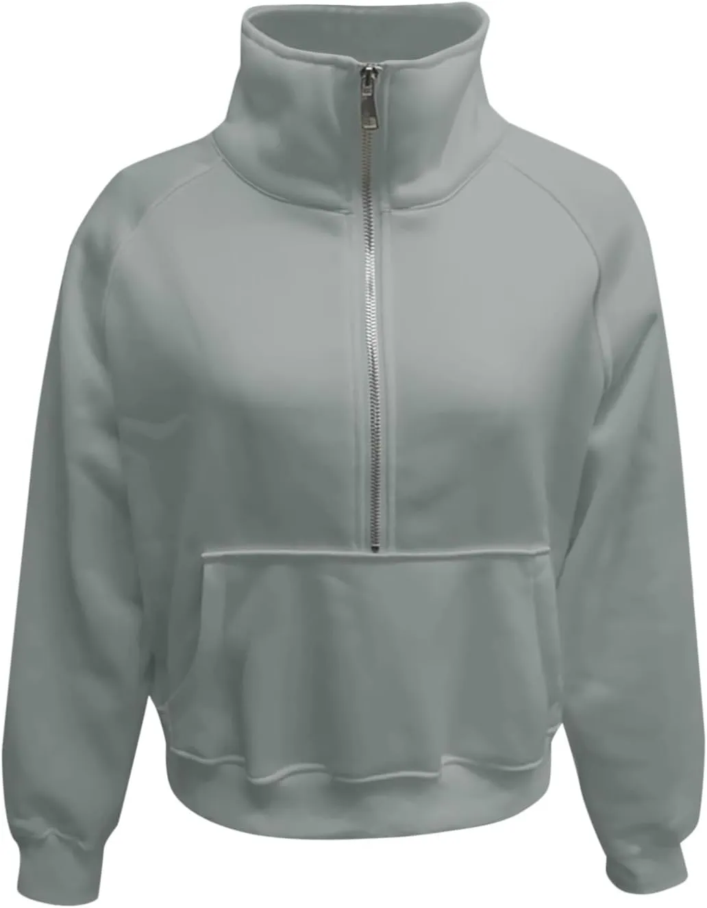 Sweatshirt for Women Sweatshirts Half Zip Cropped Pullover Fleece Quarter Zipper Hoodies Fall Outfit Clothes Thumb Hole